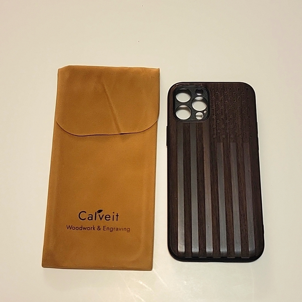 CALVIET Engraved Wood Phone Case